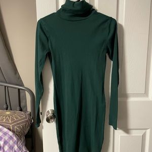 Green Turtleneck Dress